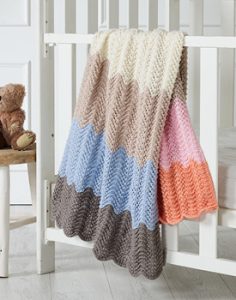 Free Knitting Pattern for a Feather and Fan Baby Blanket - Knitting Bee