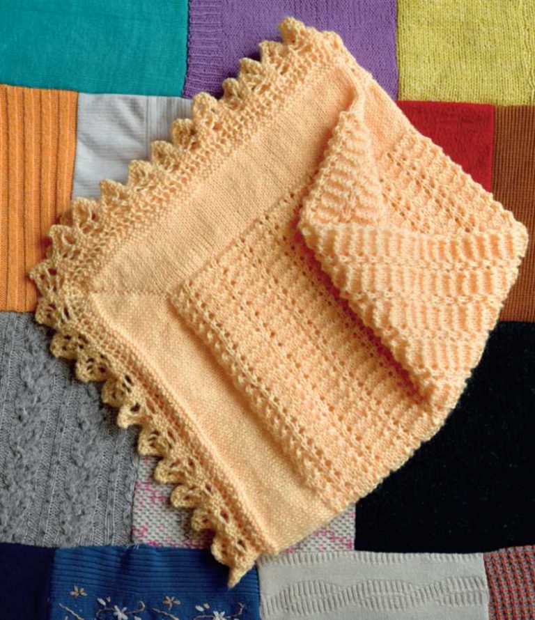 Free Knitting Pattern for a Lacy Edge Baby Blanket Knitting Bee