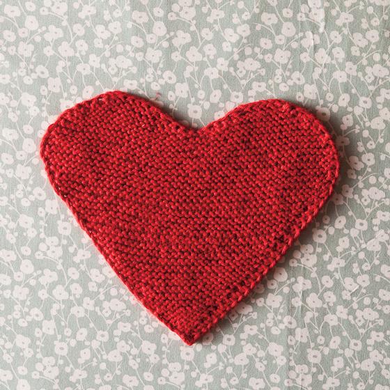 how to knit a heart