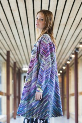 Free Knitting Pattern for a Women's Cardigan with Slanted Striping ...