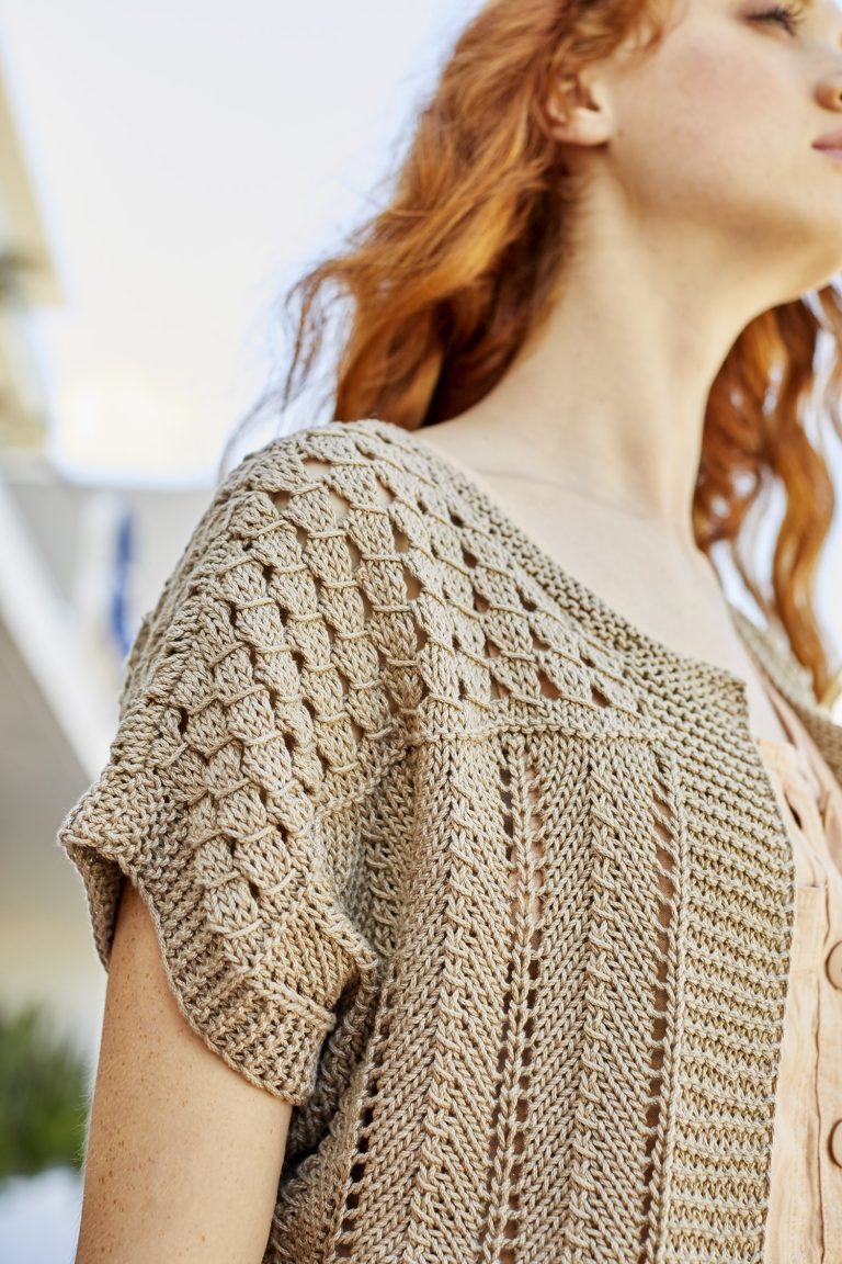 Free Knitting Pattern for a Malibu Bolero Knitting Bee