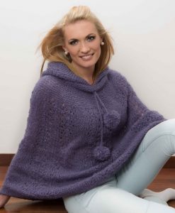 Free Knitting Pattern for a Mohair Lace Poncho - Knitting Bee