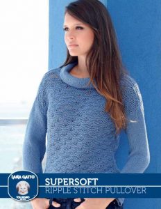Free Knitting Pattern for a Ripple Stitch Pullover - Knitting Bee
