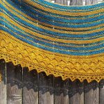 Free Knitting Pattern for a Split Stripes Crescent Shawl