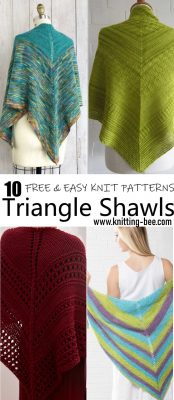 10 Easy and Free Triangle Shawl Knitting Pattern - Knitting Bee