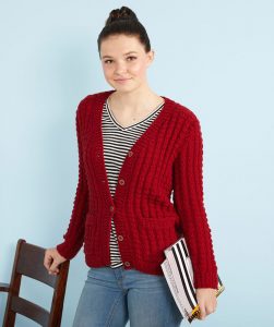 Free Knitting Pattern for a Chillin' Out Knit Cardigan - Knitting Bee