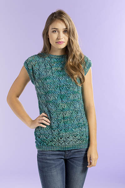 free lace leaf stitch top knitting patterns Archives - Knitting Bee (3 ...