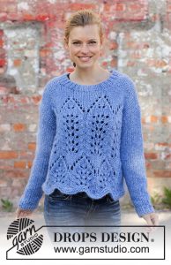 Free Knitting Pattern for a Lace Sweater Cathedral Windows - Knitting Bee