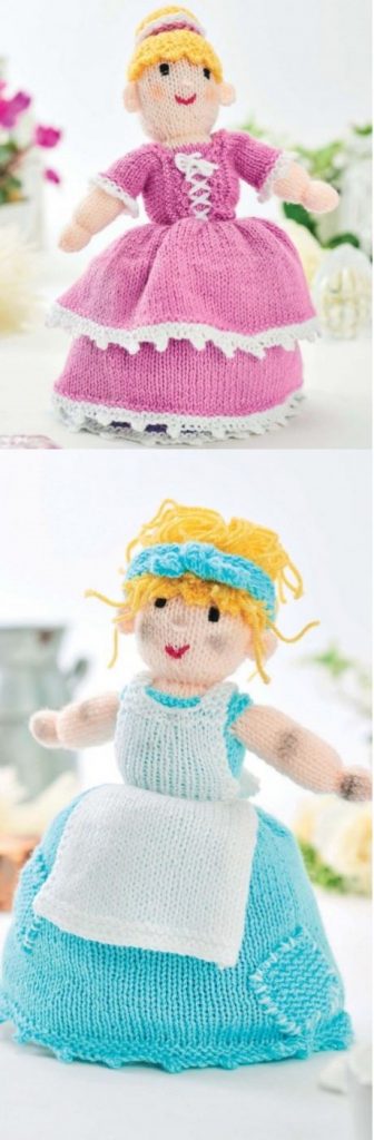 knitted cinderella topsy turvy doll