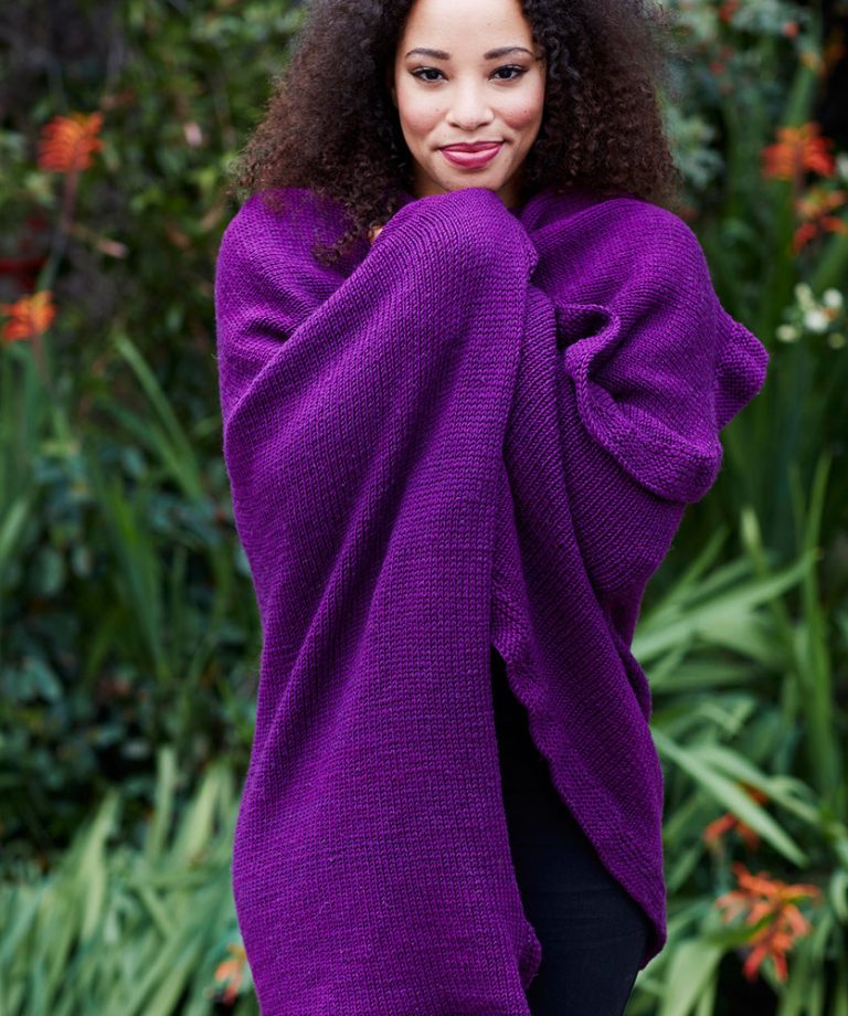 Free Knitting Pattern for an Effortlessly Chic Ruana Knitting Bee