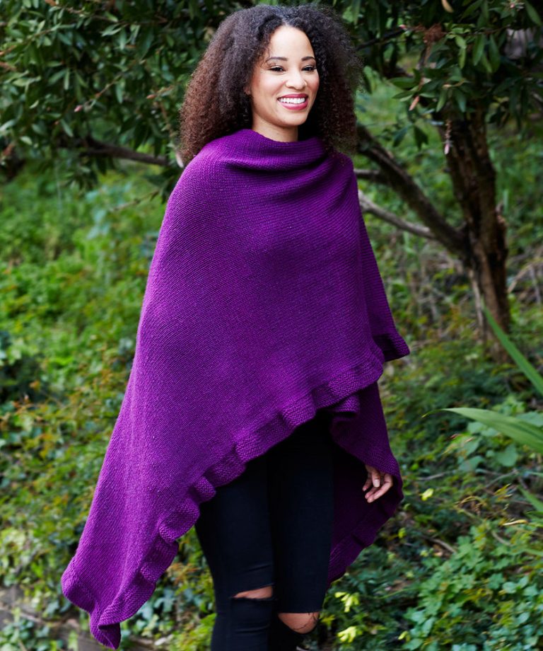 Free Knitting Pattern for an Effortlessly Chic Ruana - Knitting Bee