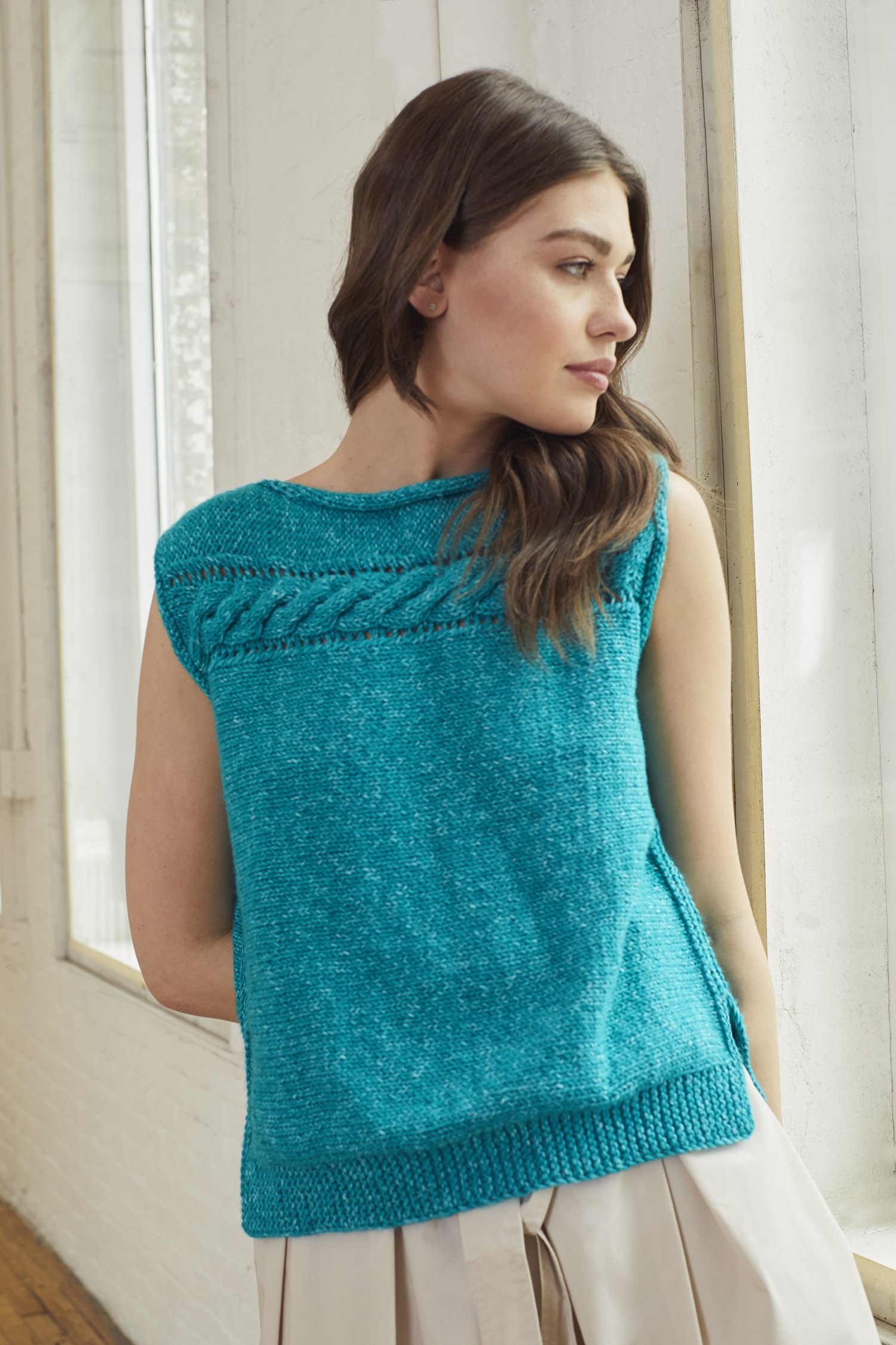 Free Knitting Pattern for a Bondi Beach Top Knitting Bee