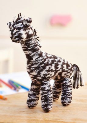 Free Knitting Pattern For Zebra Paul Toy - Knitting Bee