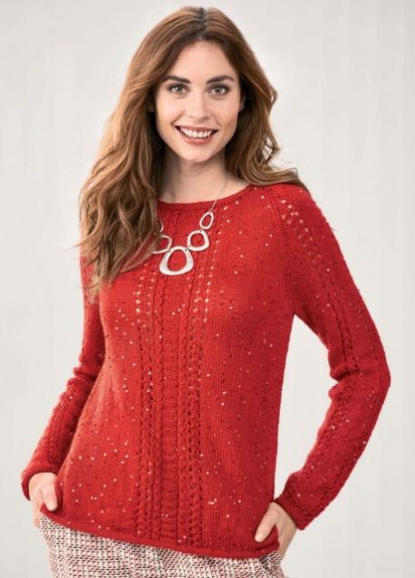 Free Knitting Pattern for a Glitzy Christmas Jumper - Knitting Bee