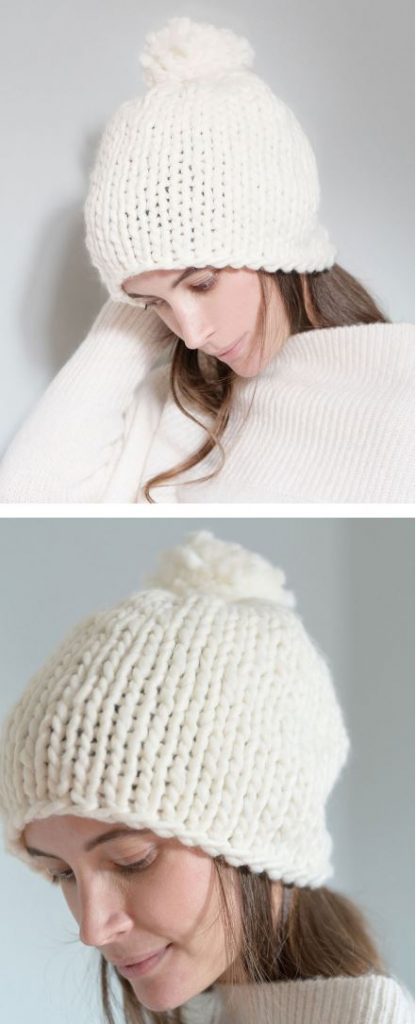 beginner knit hat pattern