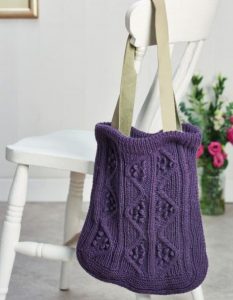 Free Knitting Pattern for a Cabled Bag - Knitting Bee