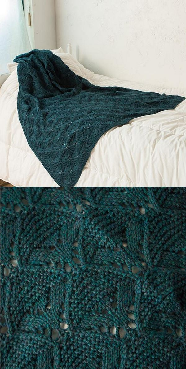 Free Knitting Pattern for a Lace Throw - Connor - Knitting Bee