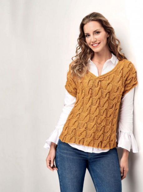 free ladies cable top knitting patterns Archives - Knitting Bee (16 free  knitting patterns)