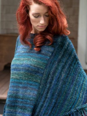 Free Knitting Pattern for a Poncho with Fringing - Knitting Bee