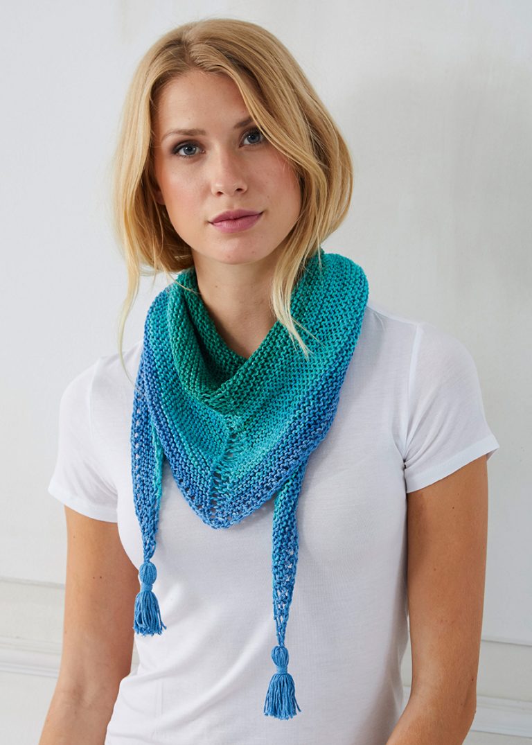 Free Knitting Pattern for a Triangular Scarf 2019 - Knitting Bee