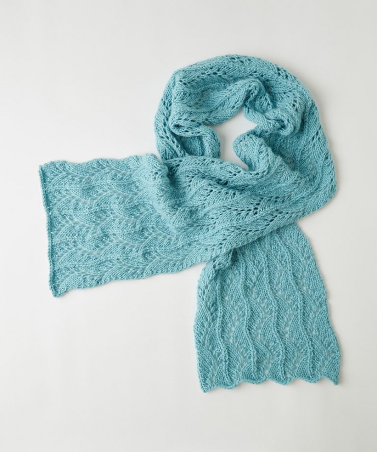 Free Knitting Pattern for a Stunning Lace Scarf - Knitting Bee