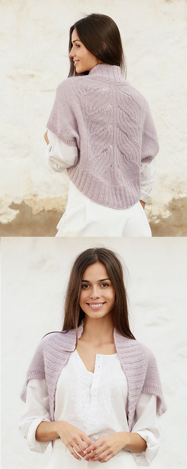 Free Knitting Pattern for a Lace Bolero/Shrug for Women Knitting Bee