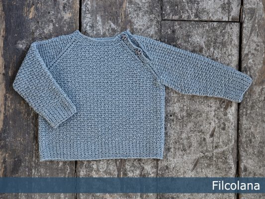 Free Knitting Pattern for a Baby Sweater Elliot - Knitting Bee