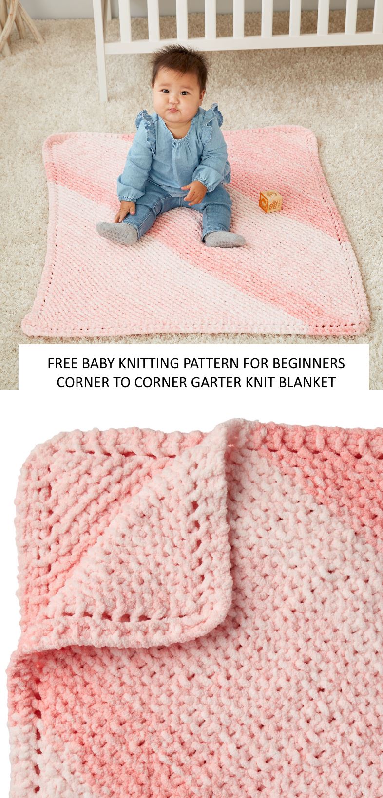 Free Knitting Pattern for a Beginner Corner to Corner Garter Knit