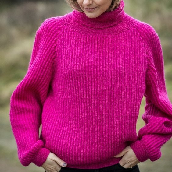 Free Knitting Pattern for a Sweater in Fisherman's Rib - Knitting Bee