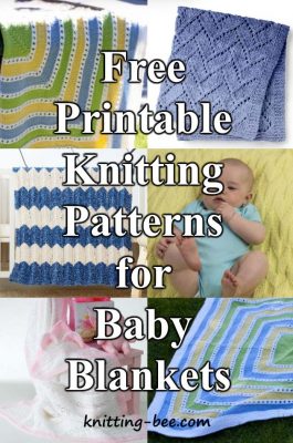 5 Free Printable Knitting Patterns for Baby Blankets - Knitting Bee