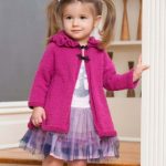 Free Knitting Pattern for a Girls Ruffle Hood Coat