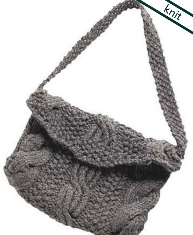 free knitting pattern for a cable stitch purse
