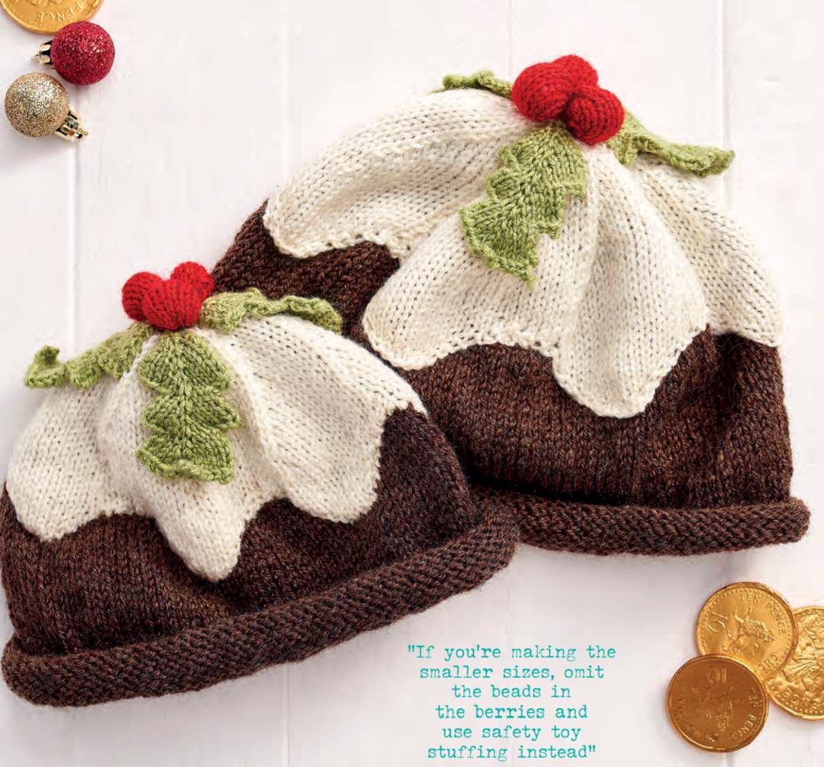 Free-knitting-pattern-for-a-Christmas-Pudding-Hat ⋆ Knitting Bee