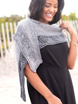 Free Knit Pattern for a Leaf Lace Border Summer Shawl - Knitting Bee