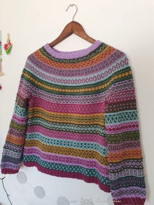 Free Knitting Pattern for a Around the World Sweater - Knitting Bee