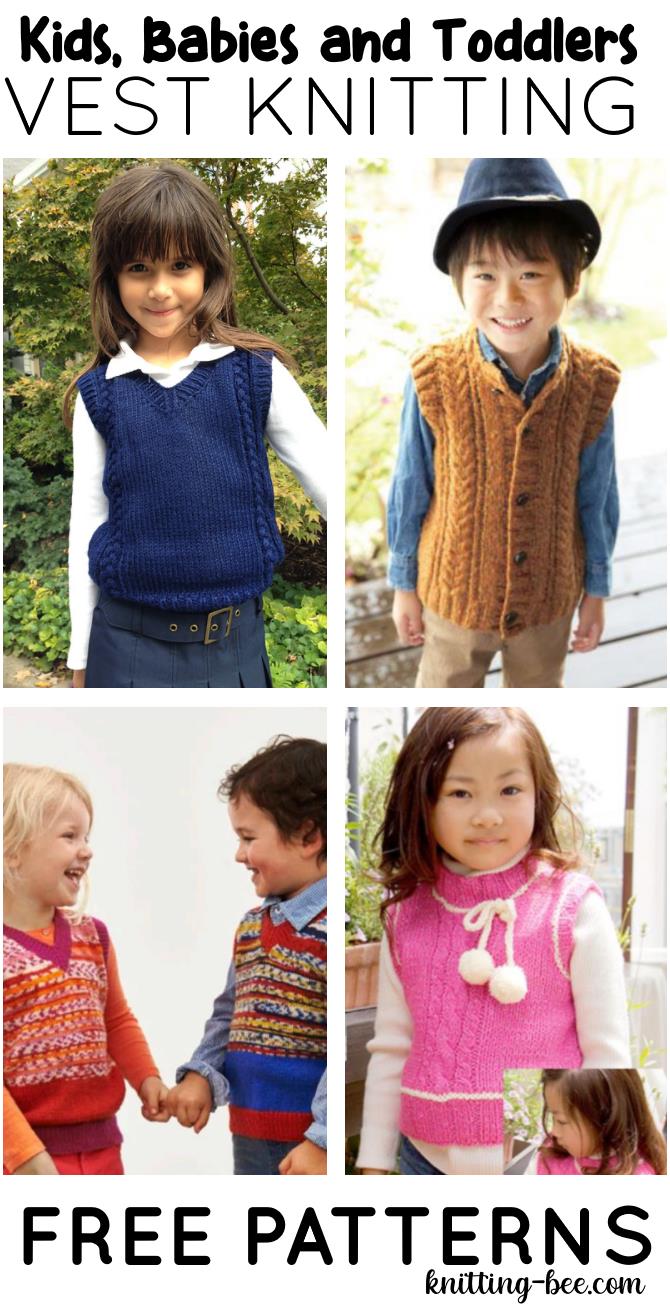 Free Vest Knitting Patterns For Babies Toddlers And Kids Knitting Bee