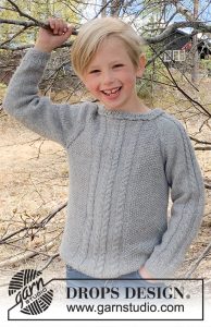 Free Knitting Pattern for a Kids Cable and Raglan Sweater - Knitting Bee