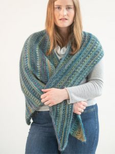 Free Knitting Pattern for a Striped Modern Shawl - Knitting Bee