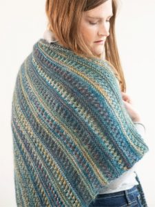 Free Knitting Pattern for a Striped Modern Shawl - Knitting Bee