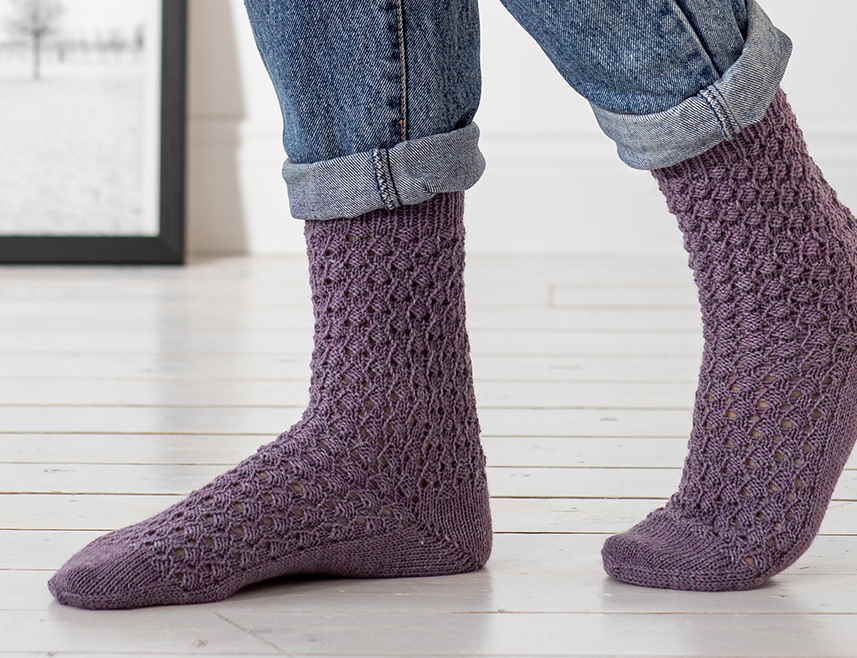 Free Knitting Pattern: Gaufre Socks