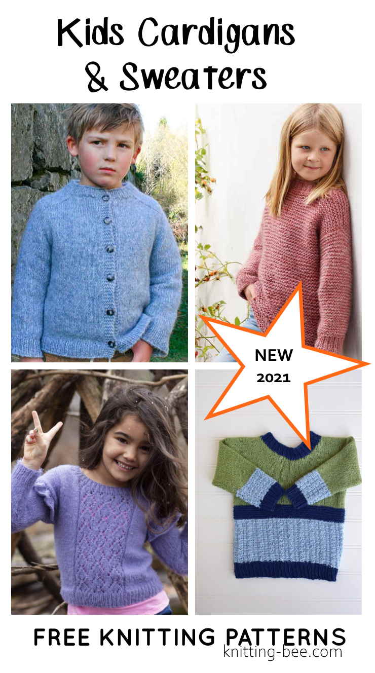 Children's chunky knitting pattern jacket cardigan sweater cable baby  infant.