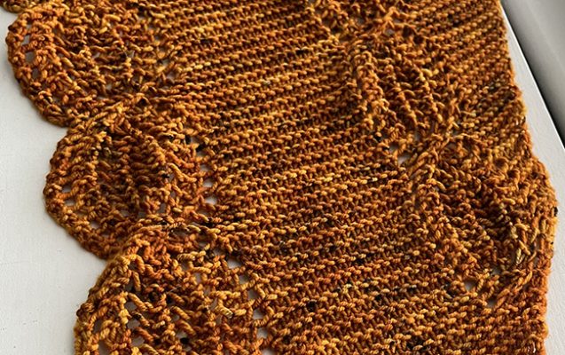 Free Knitting Pattern for an Asymmetrical Triangle Shawl - Knitting Bee