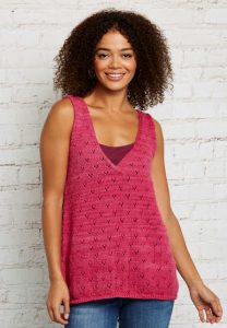 Free Knit Pattern for a Cute Eyelet Ladies Top - Knitting Bee