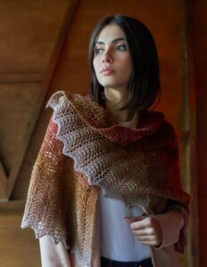 Free Knitting Pattern for Poema Tweed - Fall Color Shawl - Knitting Bee