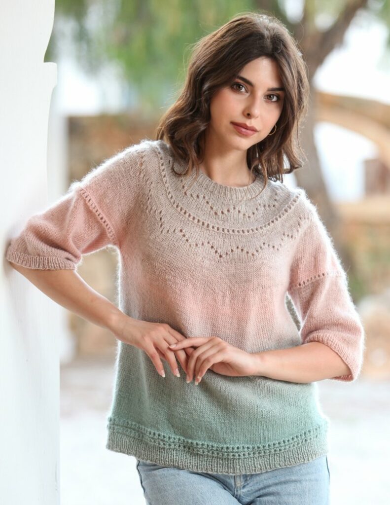 free ladies lace sweater knitting pattern Archives - Knitting Bee