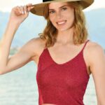 Free Knitting Pattern for a Shiny Tank Crop Top