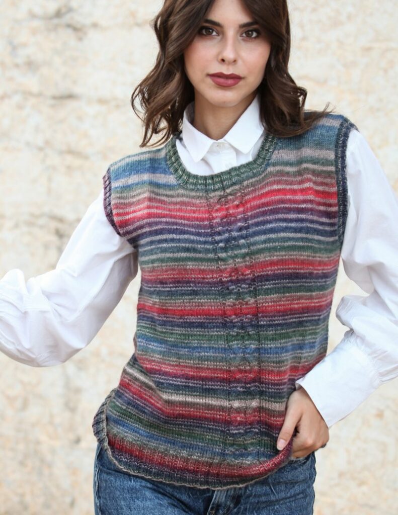 A very unique Vest Knitting Pattern – Through the Stitch