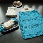 Free Knitting Pattern for a A Little Bit of Lace Bath Set