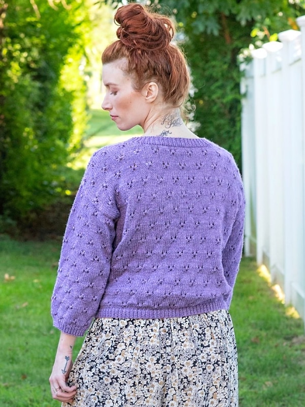 Free Knit Pattern for Flor a Lace Sweater - Knitting Bee