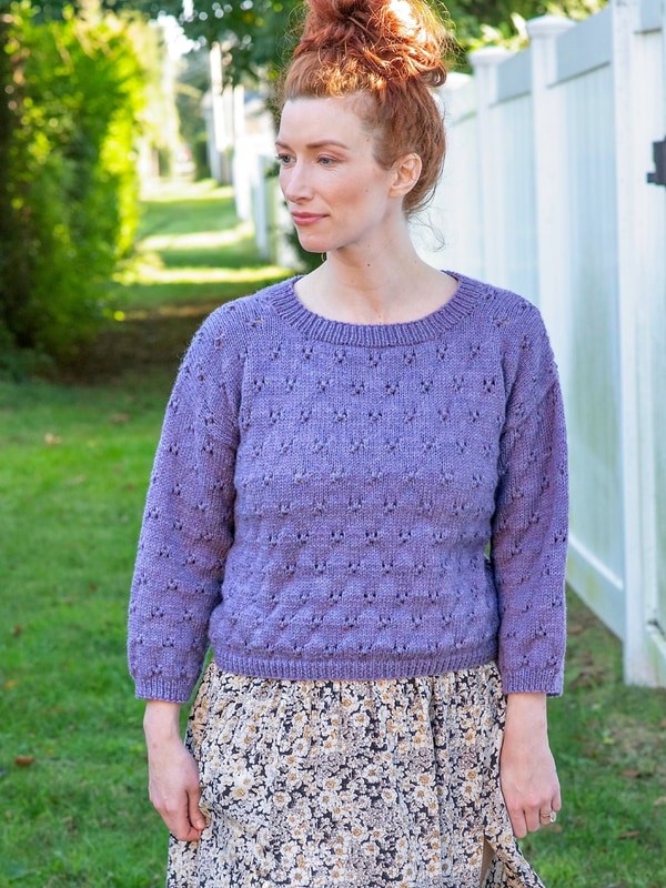 Free Knit Pattern for Flor a Lace Sweater